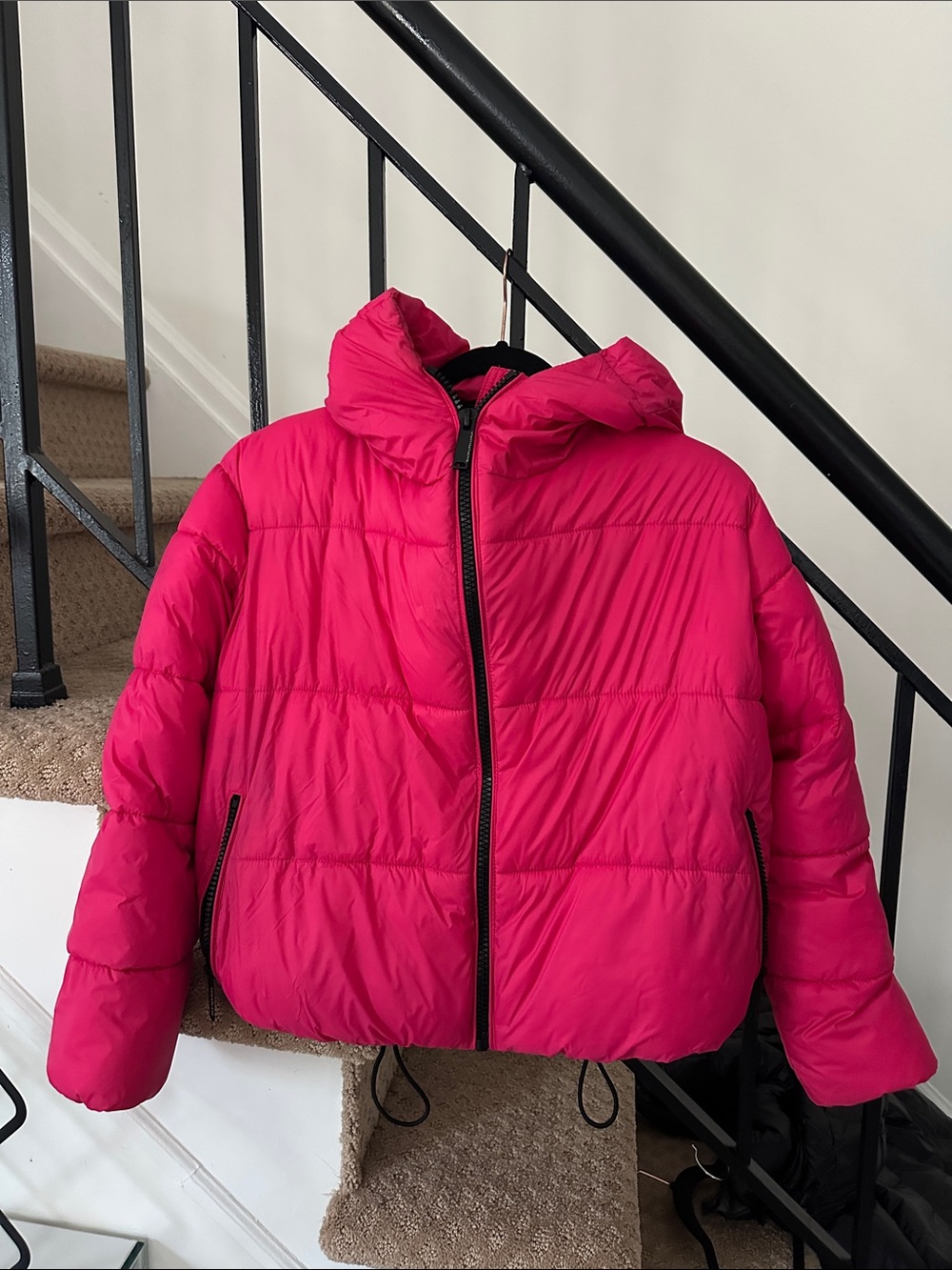 Calvin Klein Hot pink puffer jacket